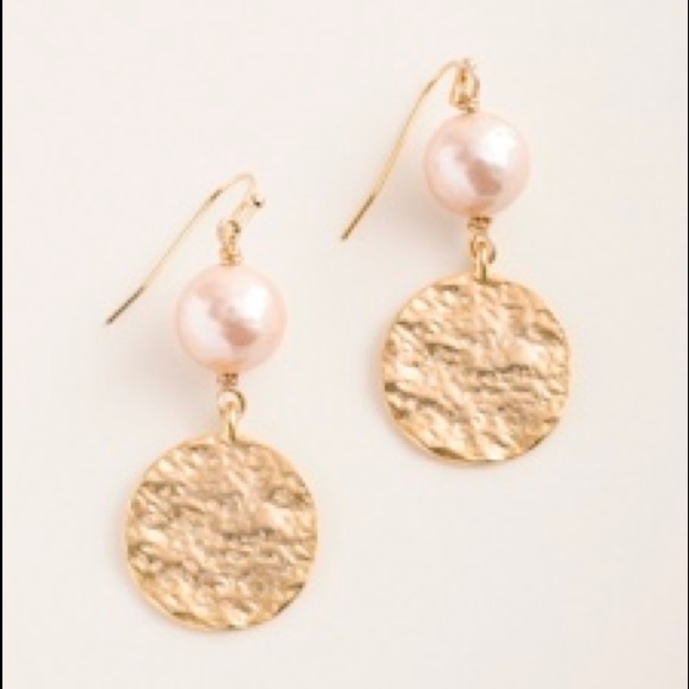 Chico’s Pink and Goldtone Drop Earrings